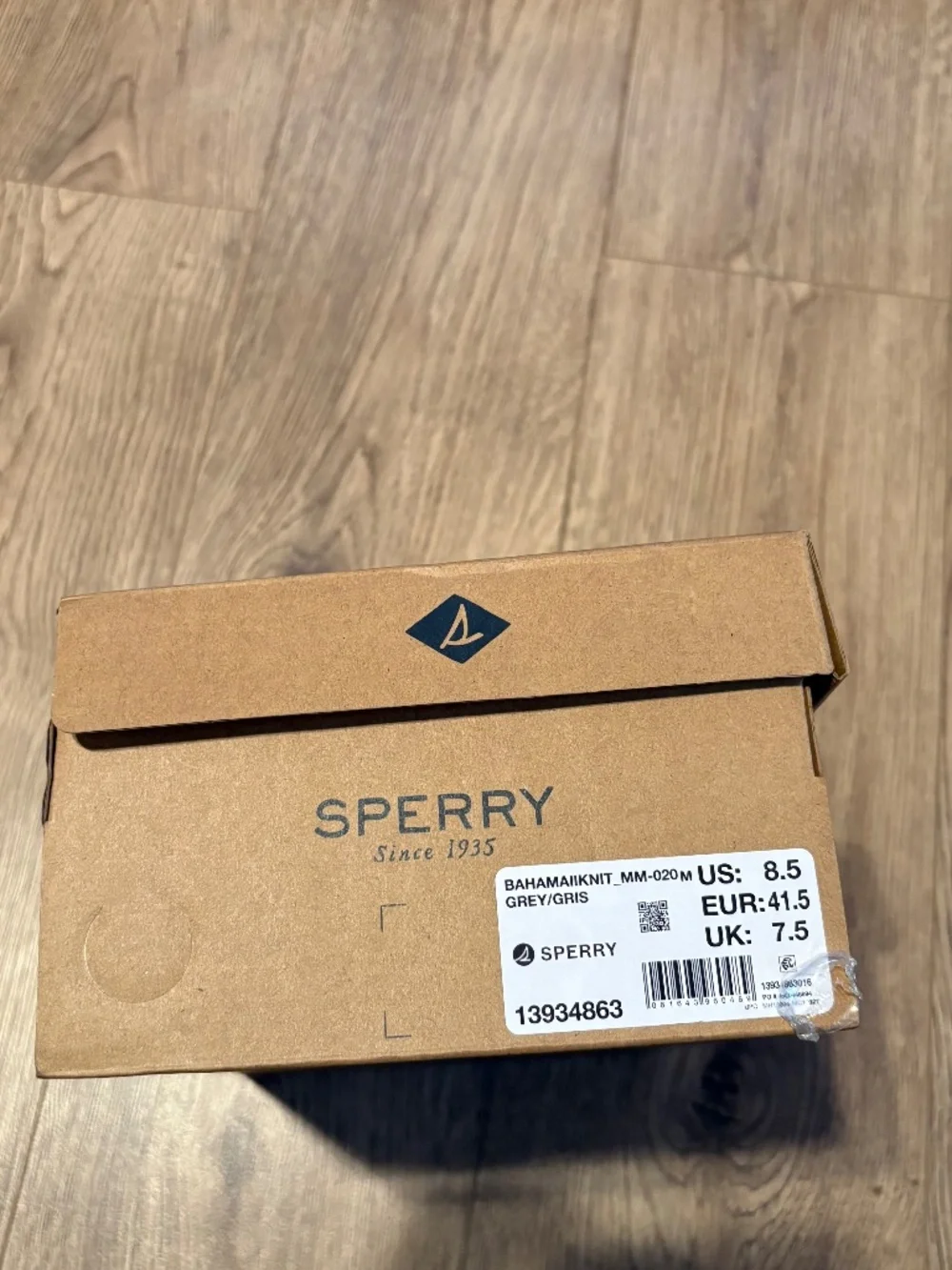 Sperry Men's Grey and White Boat-shoes